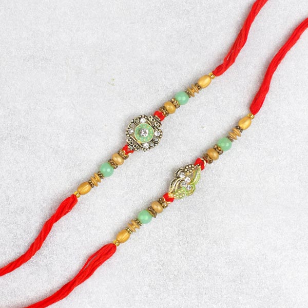 Astounding Diamond Rakhis Set of TwoFor UK
