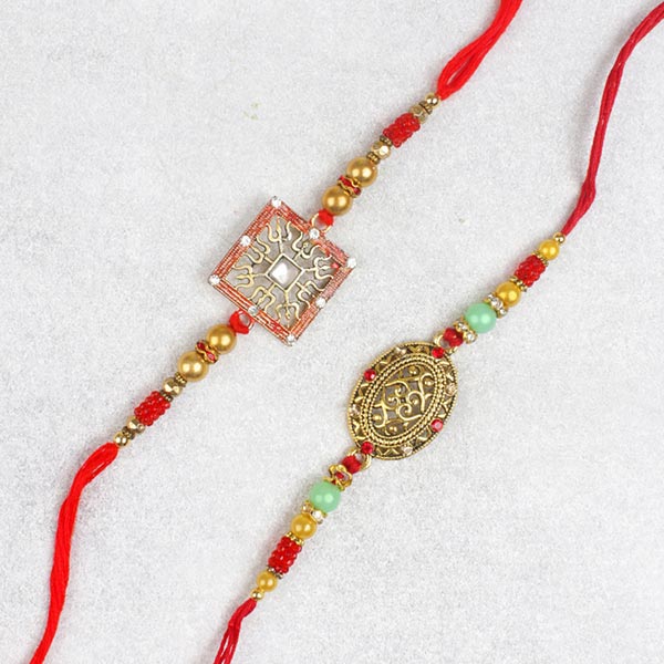 Delightful Two Set of Rakhis For UK