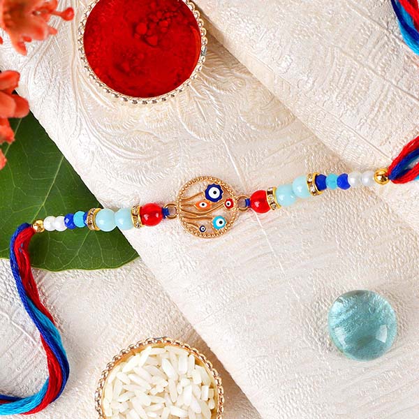 Tree of Life Crystal Round Rakhi-UK