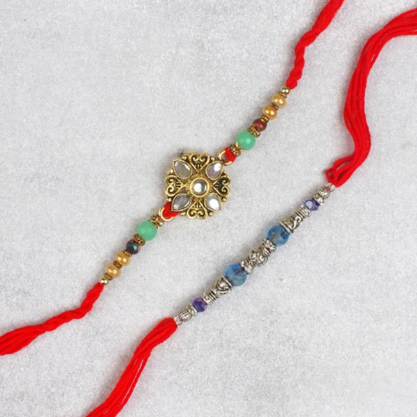 Charming Set of Two Rakhis For UK