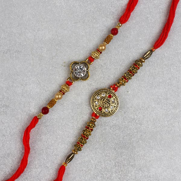 Wonderful Set of Two Rakhis For UK