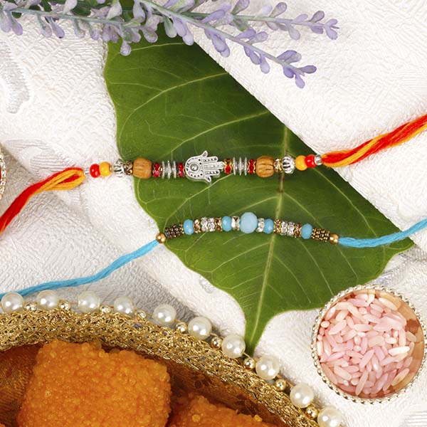 Amazing Two Rakhi Set with Sweet