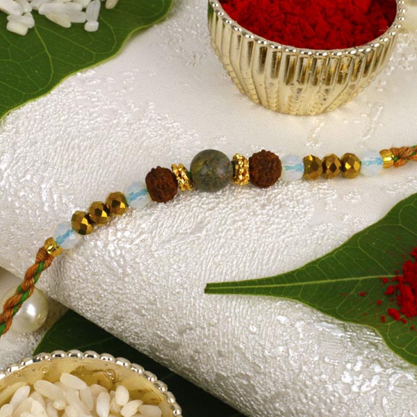 Designer Embellished Multicolour RakhiFor UK