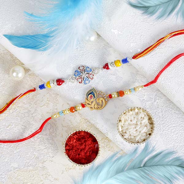 Statuesque Designer Two Set of Rakhis
