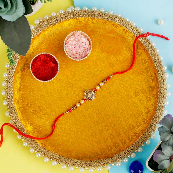 Khanda Sahib Rakhi with Traditional Puja Thali