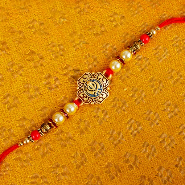 Khanda Sahib Rakhi with Traditional Puja Thali