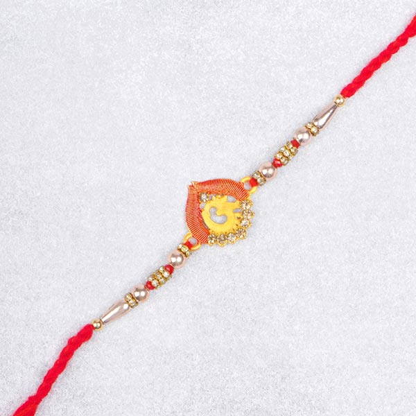 Fancy Designer Aum Rakhi For UK