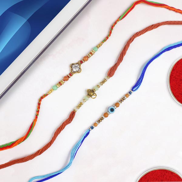 Premium Designer Family Rakhi Set For UK