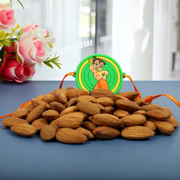Chota Bheem Rakhi with Dry FruitFor UK