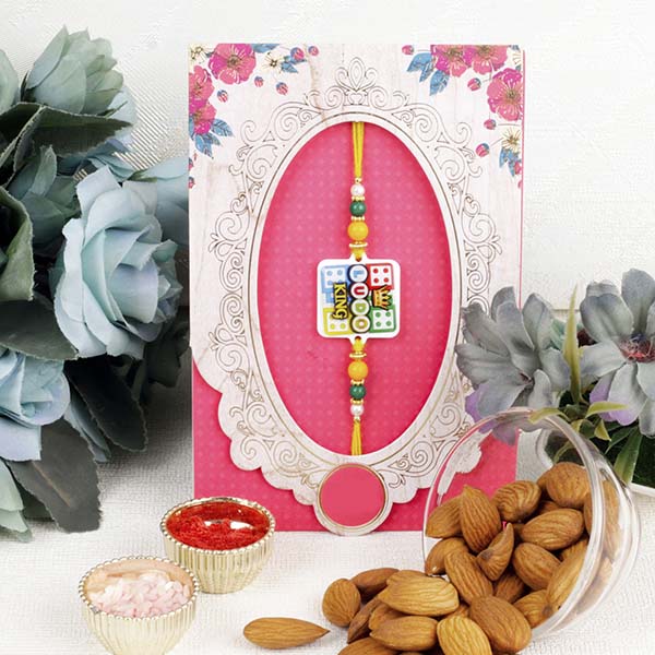 LUDO King Kids Rakhi with Almond Nuts