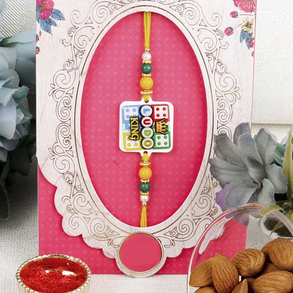 LUDO King Kids Rakhi with Almond Nuts