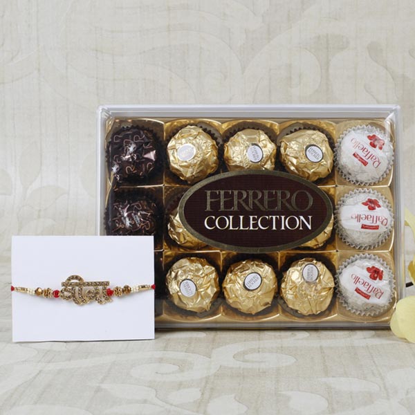 Veera Rakhi With Ferrero Rocher Hamper For UK