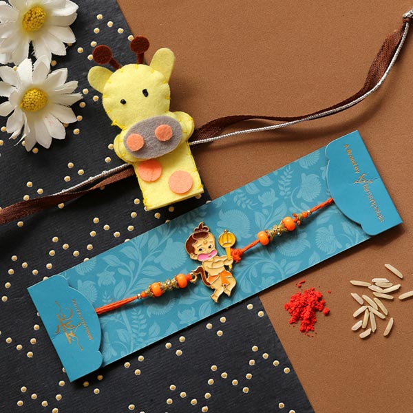 Giraffe & Bal Bal Hanuman Kids Rakhis