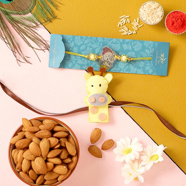 Set Of 2 kids Rakhis & Almonds Combo