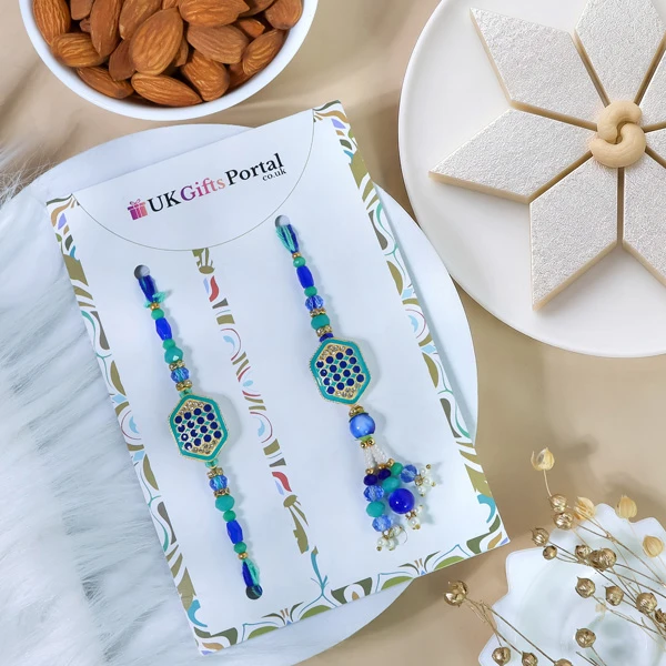 Statuesque Bhaiya Bhabhi Rakhi Set Hamper