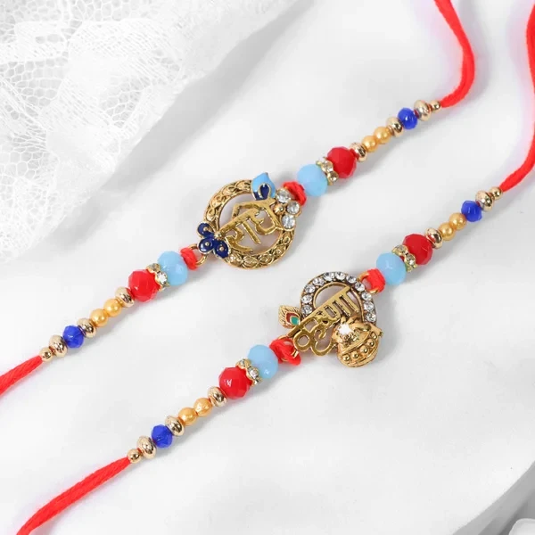 Radhe Krishna Rakhi Set