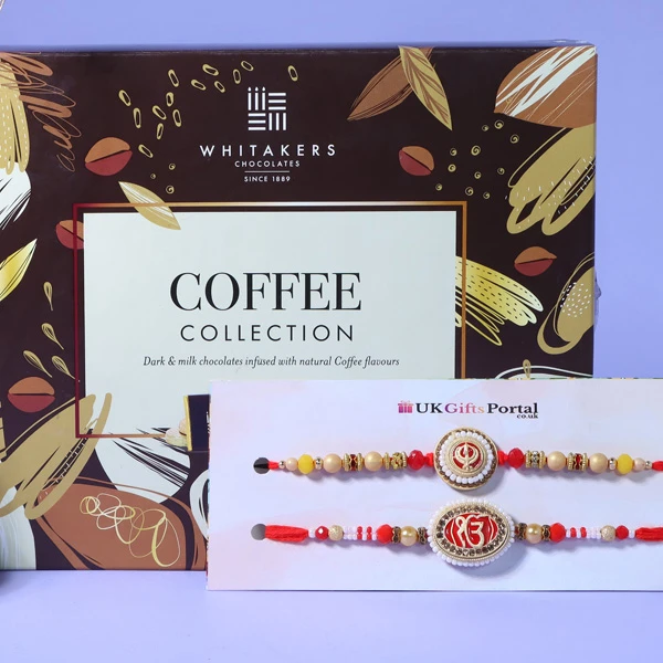Ik Onkar Rakhi Set with Coffee Collcetion Box