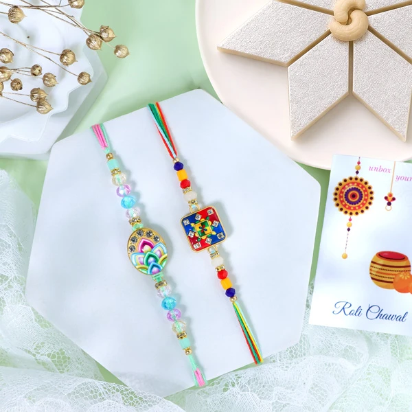 Alluring Rakhi Set with Kaju Katli