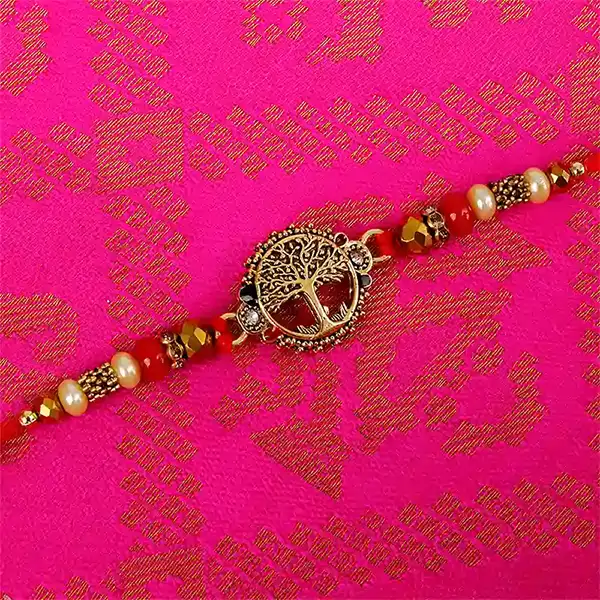 Tree Shape Rakhi with Puja Thali