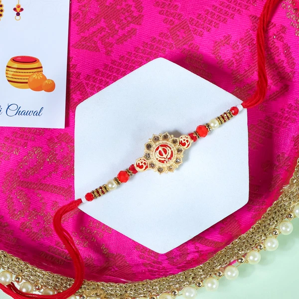 Khanda Rakhi Puja Thali Gift Set