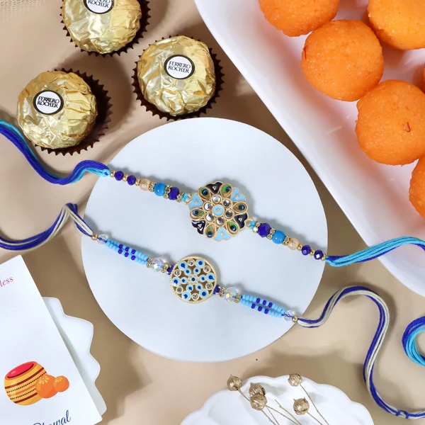 Flroal Rakhi Sweet & Ferrero Hamper