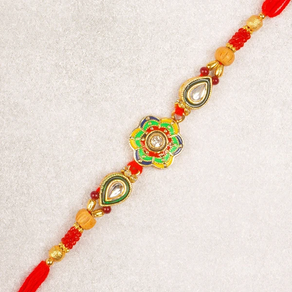 Designer Embellished Multicolour Rakhi