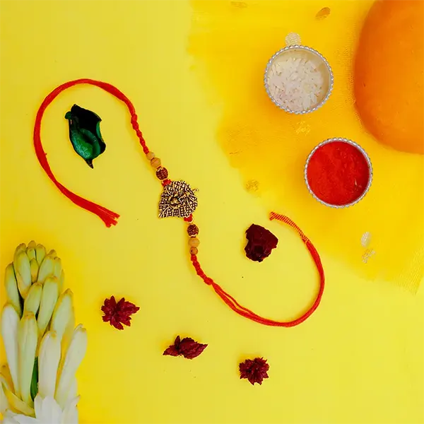 GOLDEN GANESHA RAKHI