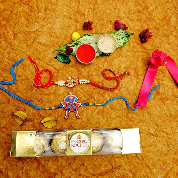 Ganesha Blessing Rakhi Pair