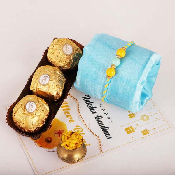 Rakhi with 3pc Ferrero Rocher