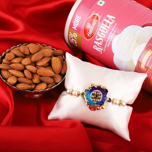DRUZI stone Rakhi Combo Gift