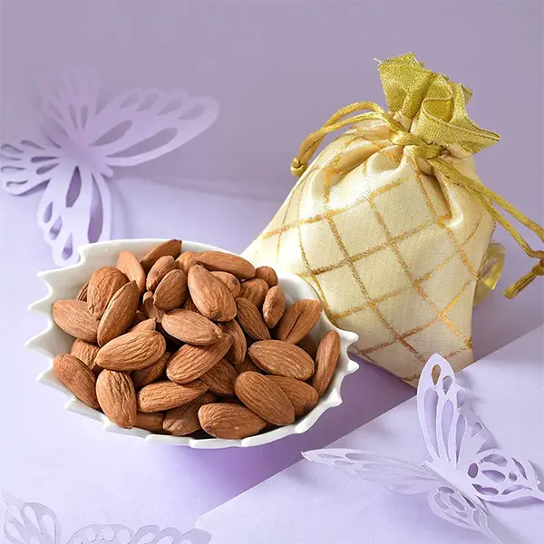 Sunny Blossom Rakhi with 100gm Almond for USA Brother