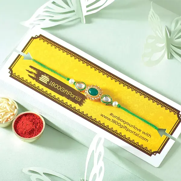 Green Pretty Rakhi for Bro in USA