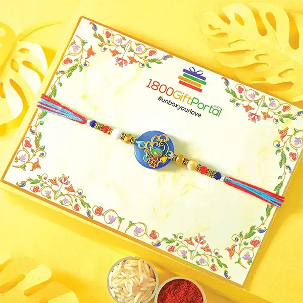 Heavenly Peacock Rakhi for USA