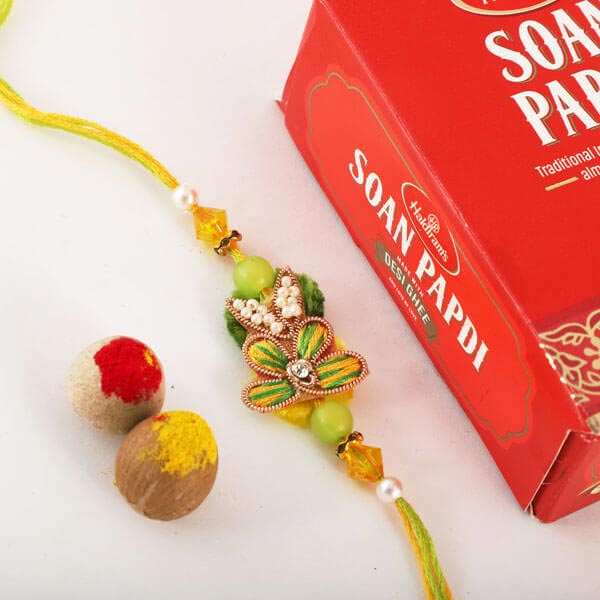 Verdant Green Rakhi & Soan