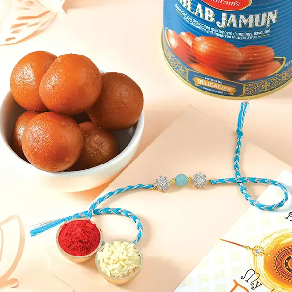 Starry Rakhi with 1kg Gulabjamun