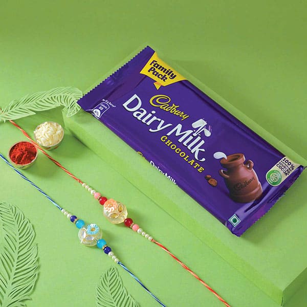 Flaring Rakhi Set with Cadbury