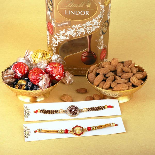 Spiritual Rakhis & Lindor Truffles, Almond - USA