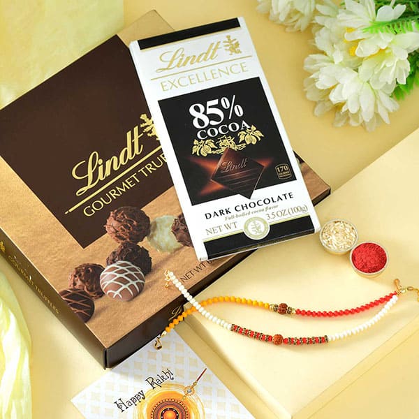 Sleek Rakhis with Lindt Bar and Lindor