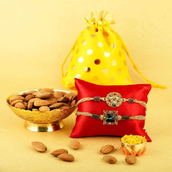 Dual Elite Almond Rakhi Gifts to USA