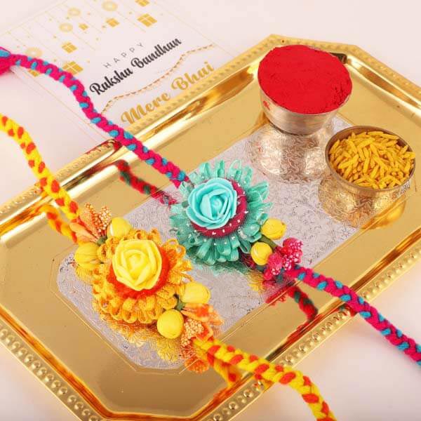 Floral Double Rakhi