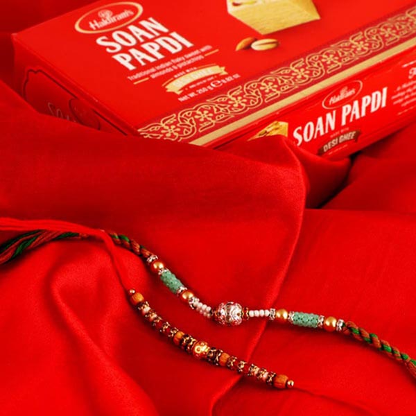 Cute Metal Center Rakhis and Soan