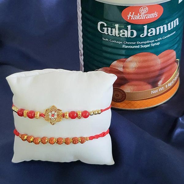 Gulabjamun with Dual Rakhi