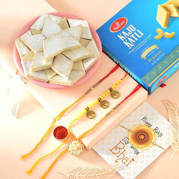 Glorious Trio with Kaju Katli