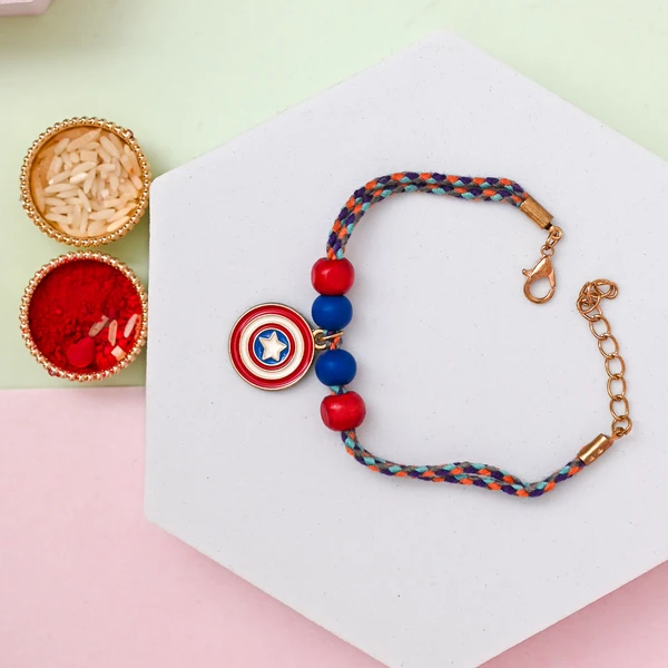 Captain Shield Rakhi Gift Set