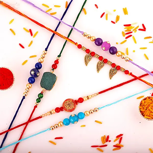 Blues Rakhi with Roli and Chawal for USA Brothers