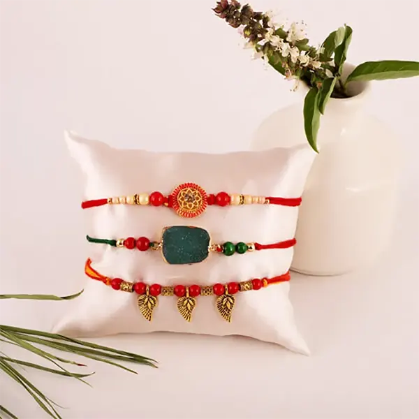 Blues Rakhi with Roli and Chawal for USA Brothers