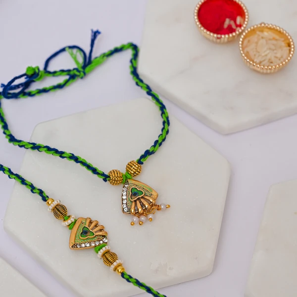 Peacock Rakhi Set with Lindt Excellence