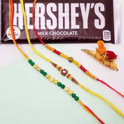 3 Rakhis & Hersheys