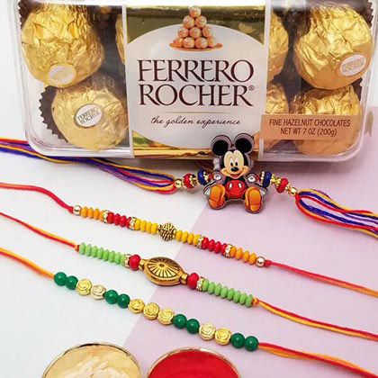 Mickey Rakhi Set with Ferrero