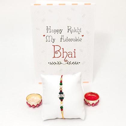 Stone Studded Rakhi